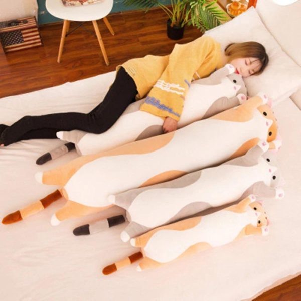 Cute Cat Long Plush Pillow - Image 4