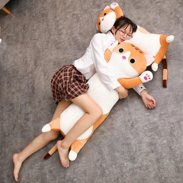 Cute Cat Long Plush Pillow - Image 3