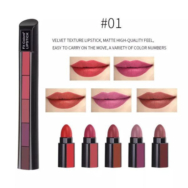 5-in-1 Velvet Matte Compact Lipstick - Image 2