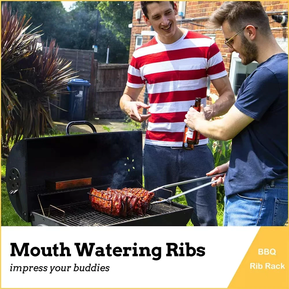 111_1fd89df1-27f6-4bab-889e-96aff4e794a9 Non-Stick BBQ Rib Rack Stand