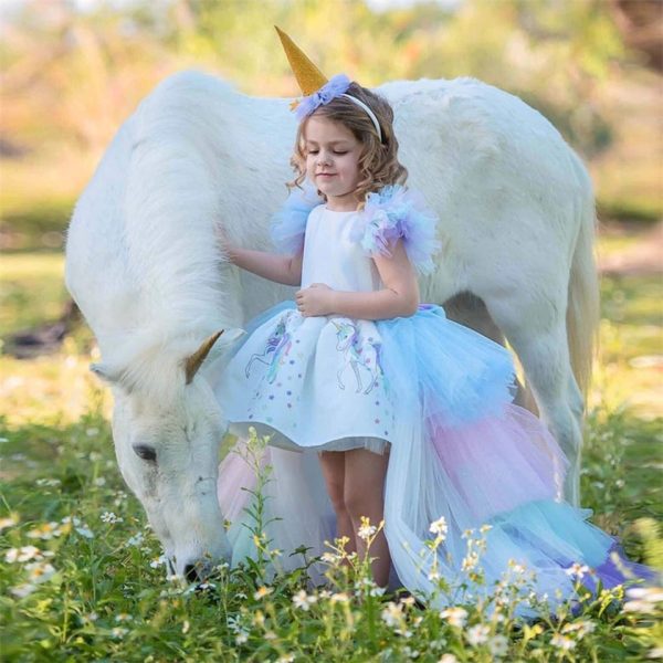 Christmas Unicorn Dress For Girls - Image 2