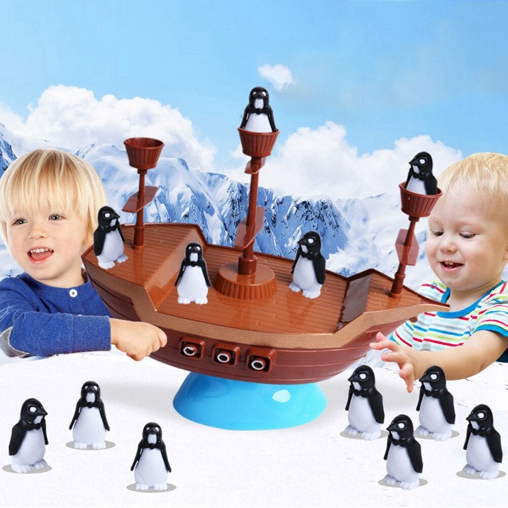 Pirate Boat Penguins Balancing Game