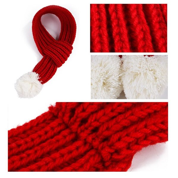 Pet Fashion Christmas Knit Scarf - Image 3