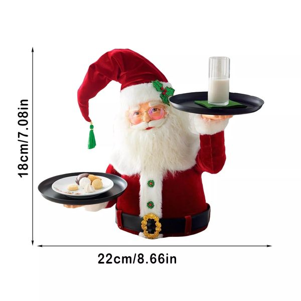 Christmas Snowman & Santa Claus Snack Tray - Image 2