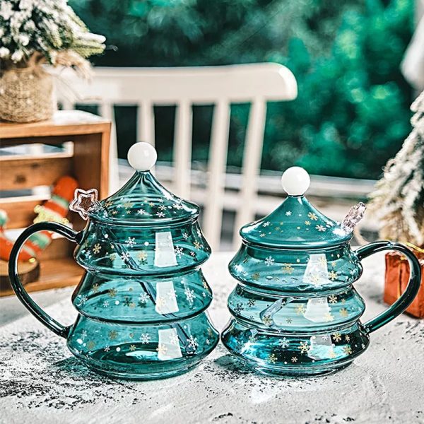 Christmas Tree Glass Cup - Image 2