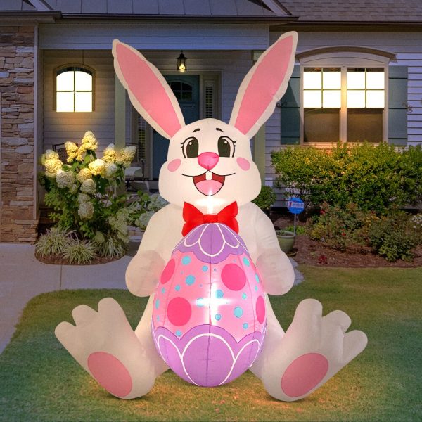 5FT Inflatable Easter Bunny Decoration - Image 3