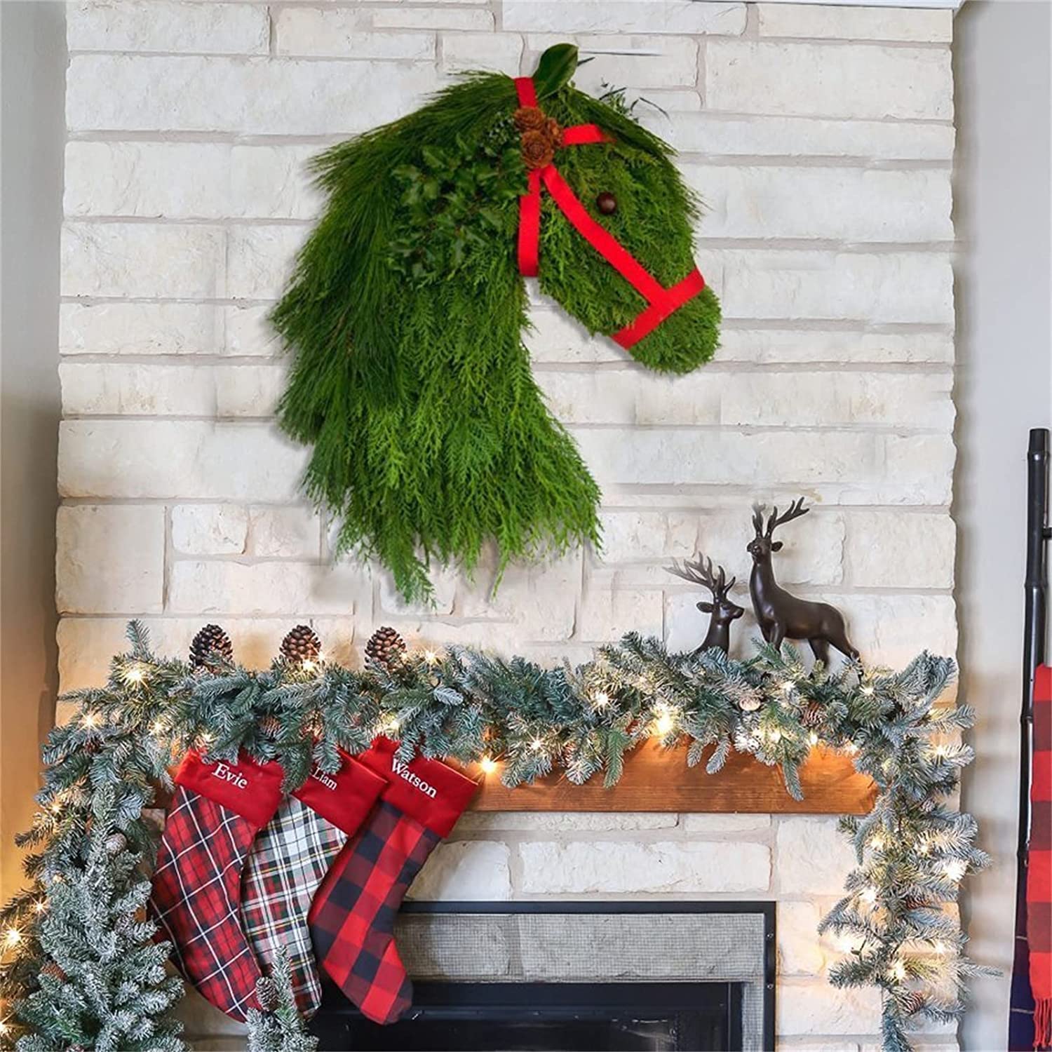 Christmas Horse Head Wreath