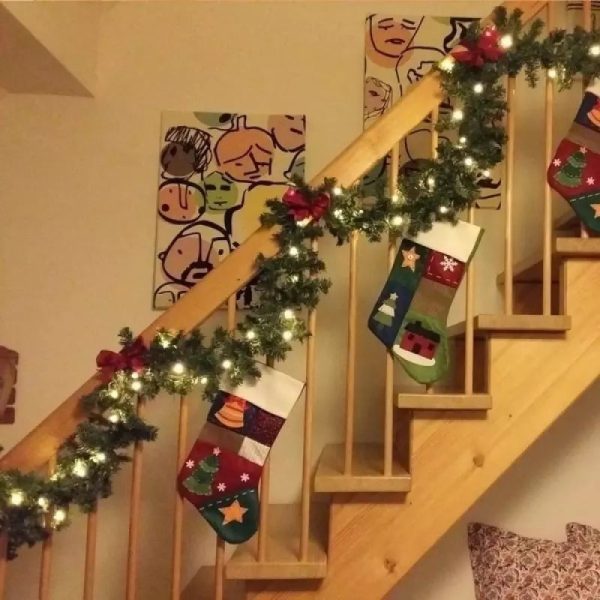 Christmas Rattan Decoration With LED Lights - Image 5