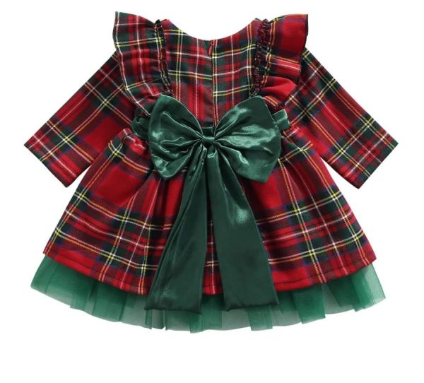 Christmas Bow Dress For Girls - Image 2