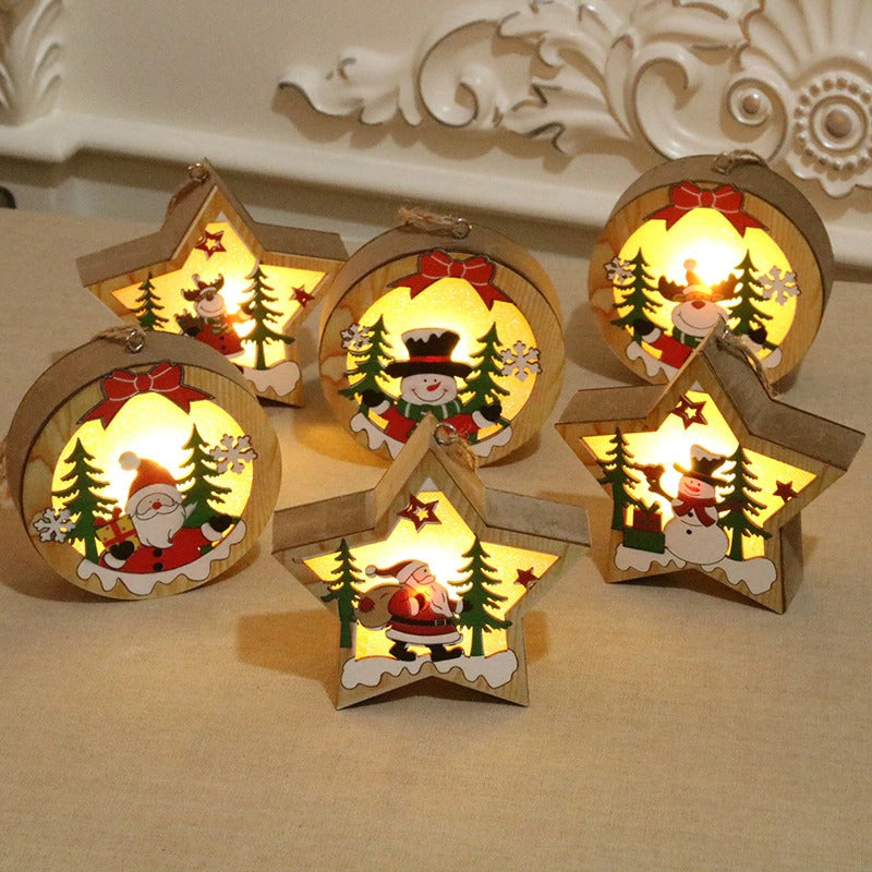 Christmas LED Light Wood House