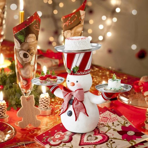 Christmas Snowman & Santa Claus Snack Tray - Image 3