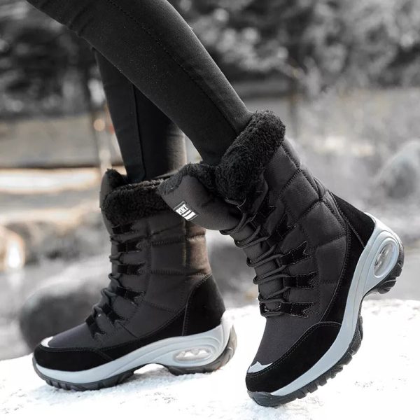 2022 NEW Winter Women's Canvas Plush Boots - Image 2
