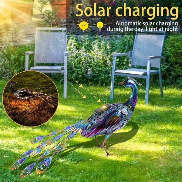 Solar-Powered Peacock Garden Decoration - Image 3