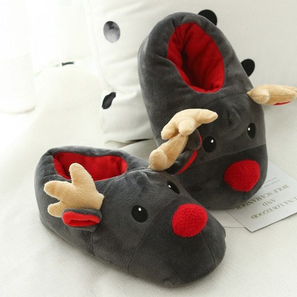 2022 NEW Christmas Deer Shape Winter Slippers - Image 2