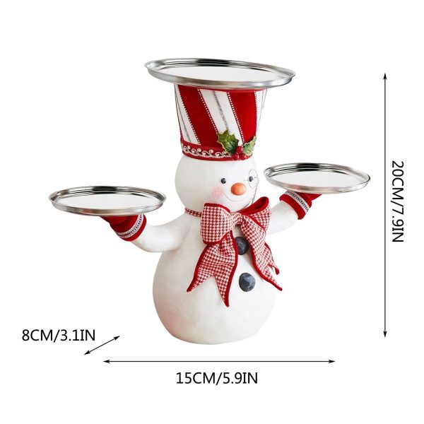 Christmas Snowman & Santa Claus Snack Tray - Image 4