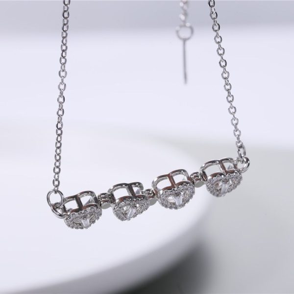 Heart-Shaped Clover Pendant Necklace - Image 5