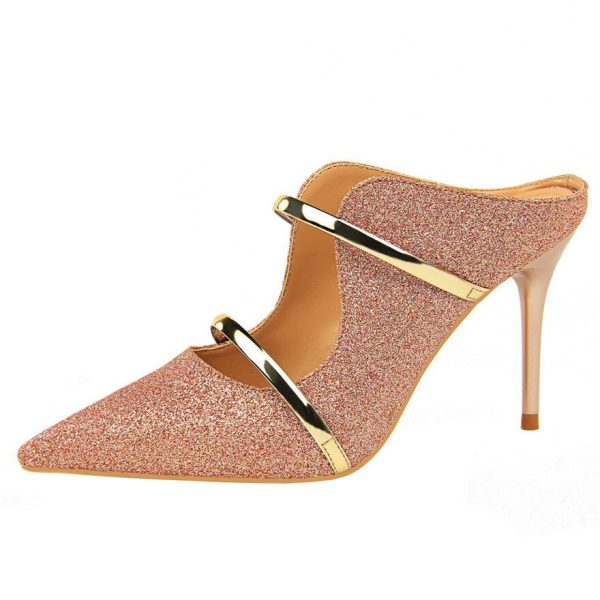 2022 NEW Luxury Fashion Golden High Heels Shoes - Image 10
