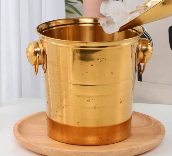 Portable Stainless Steel Ice Bucket - Image 9