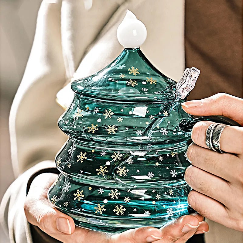 Christmas Tree Glass Cup