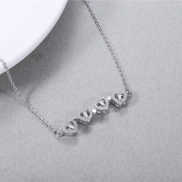 Heart-Shaped Clover Pendant Necklace - Image 6