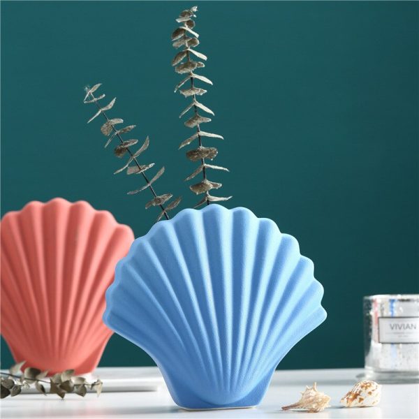 Abstract Art Shell Ceramic Flower Vase - Image 7