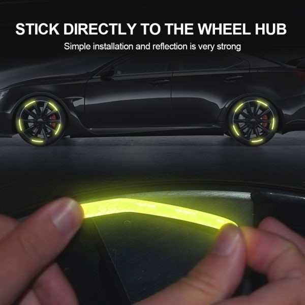 Wheel Hub Reflective Luminous Stickers - Image 3