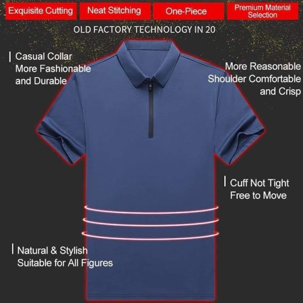 Ice Silk Fashion Men's Polo Shirt - Image 5