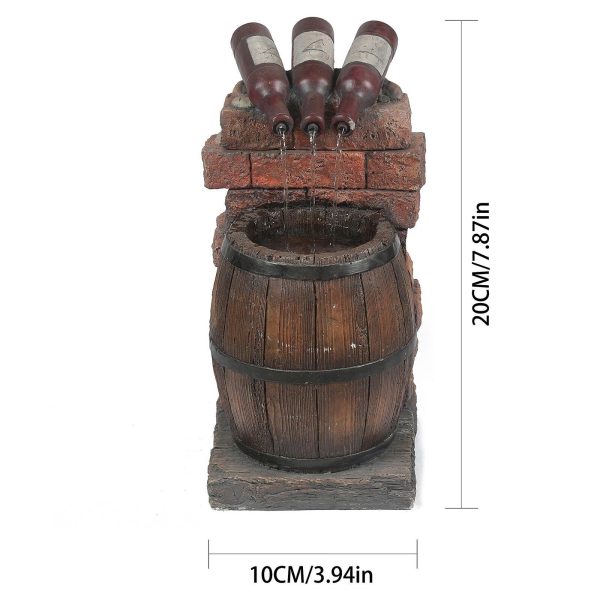 Wine Barrel Ornaments Garden Fountain - Image 2