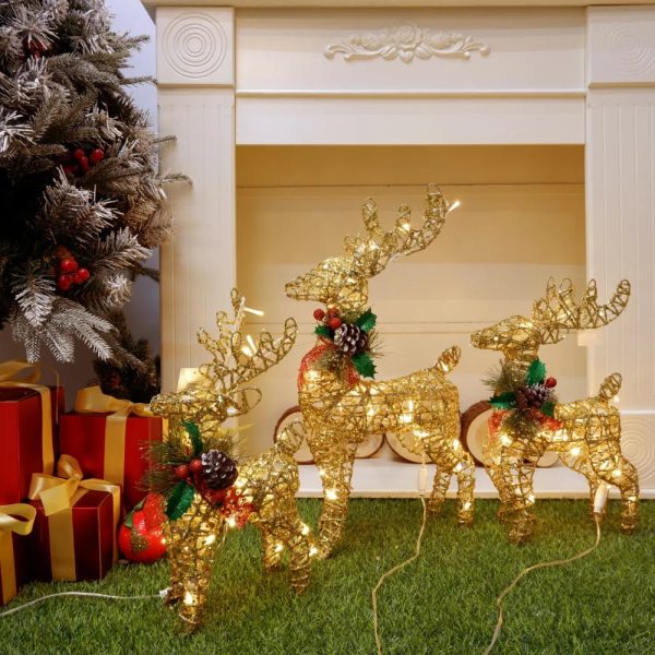 Magic Christmas Deer With LED Lights - Image 2