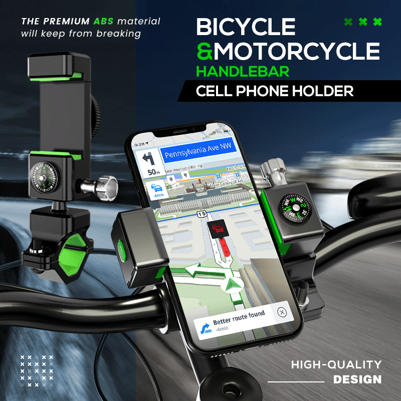 Bicycle & Motorcycle Handlebar Cell Phone Holder