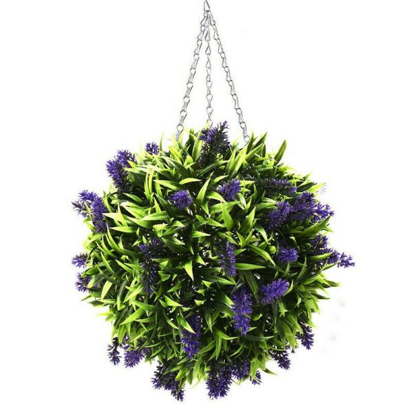 Lavender Artificial Topiary Ball - Image 2