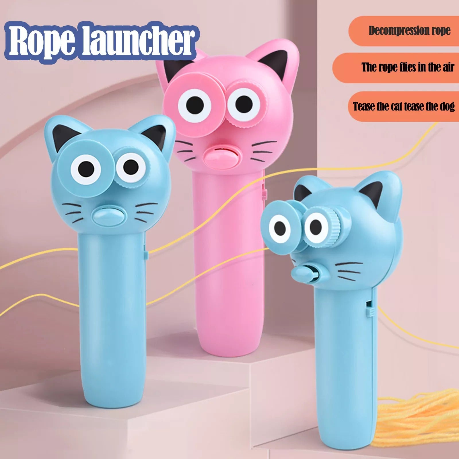Rope Launcher Cat Toy