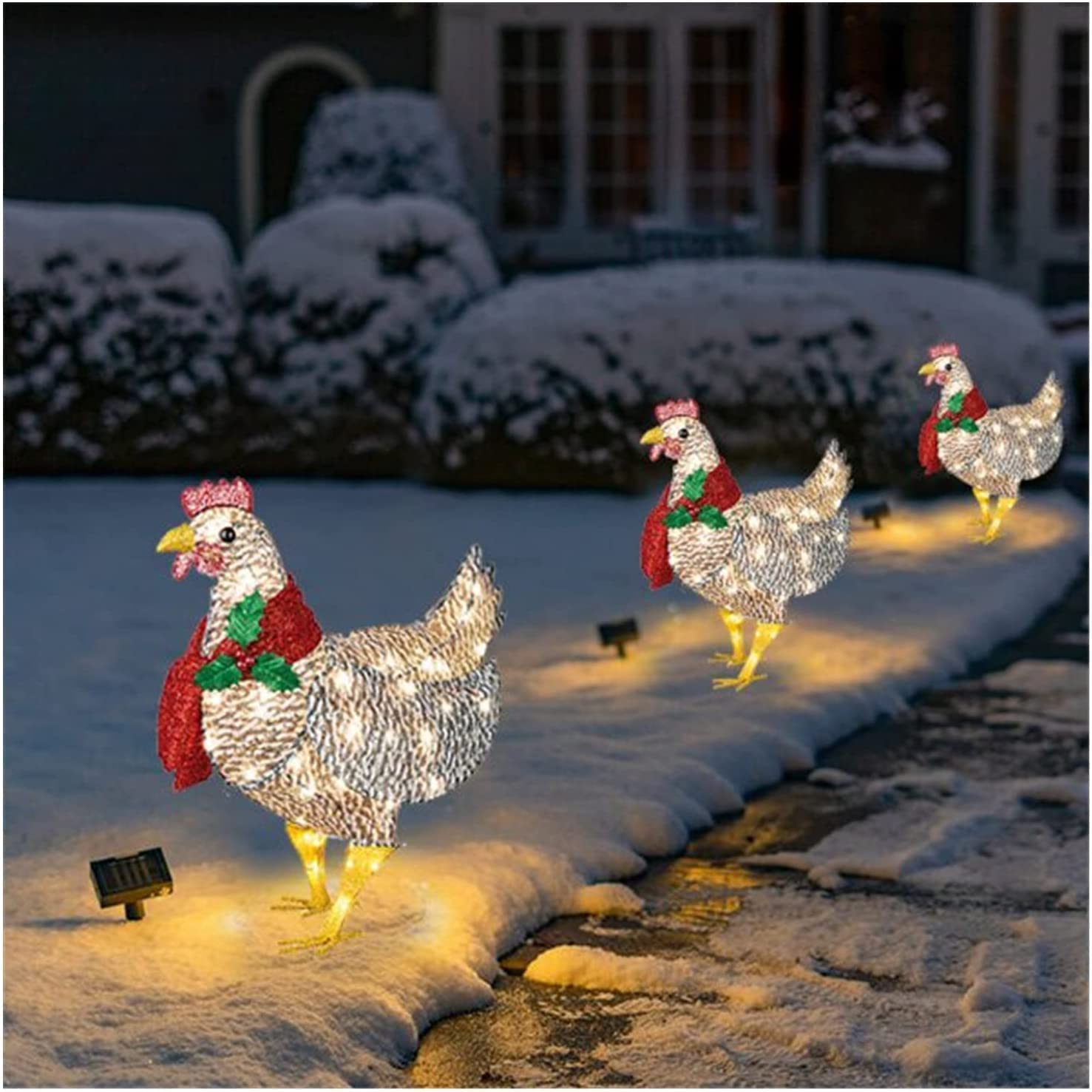 Light-Up Chicken With Scarf