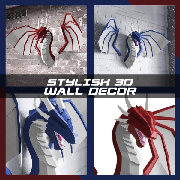 DIY 3D Dragon Papercraft Wall Decoration - Image 5