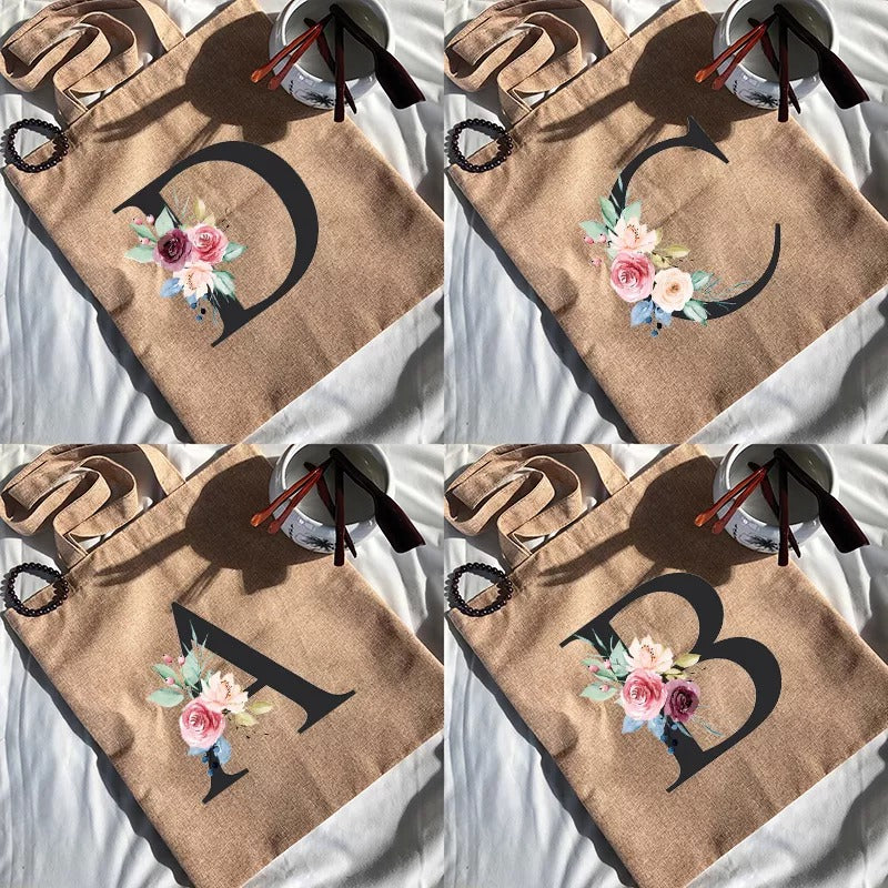 Shopping Canvas Linen Tote Bag