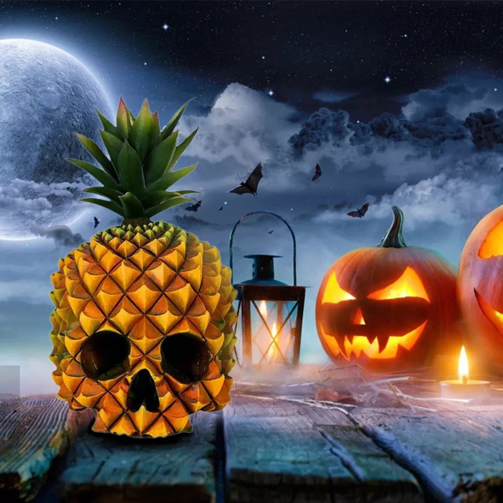 Halloween Pineapple Skull Decoration