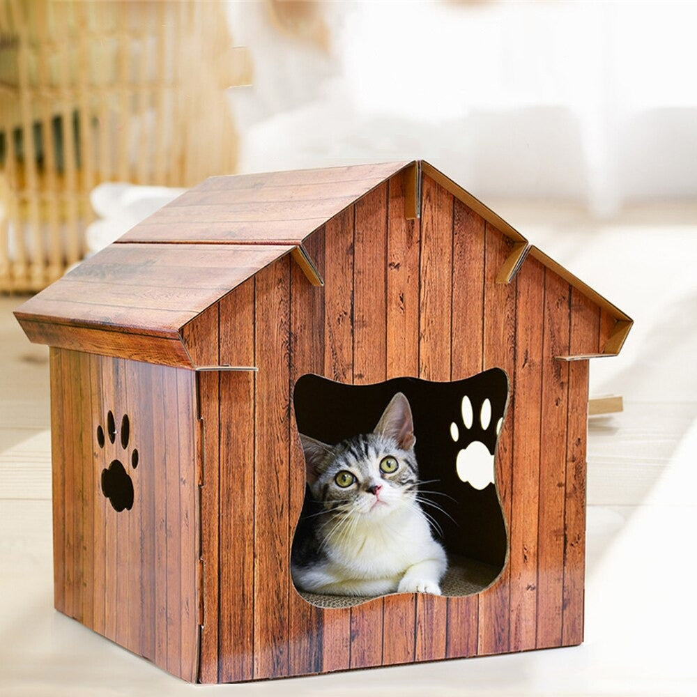 1_74dd413d-e0bd-448a-aac2-add8f0524778 Unique Breathable Corrugated Cat House