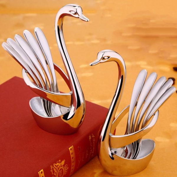Creative Swan Cutlery Set - Image 3