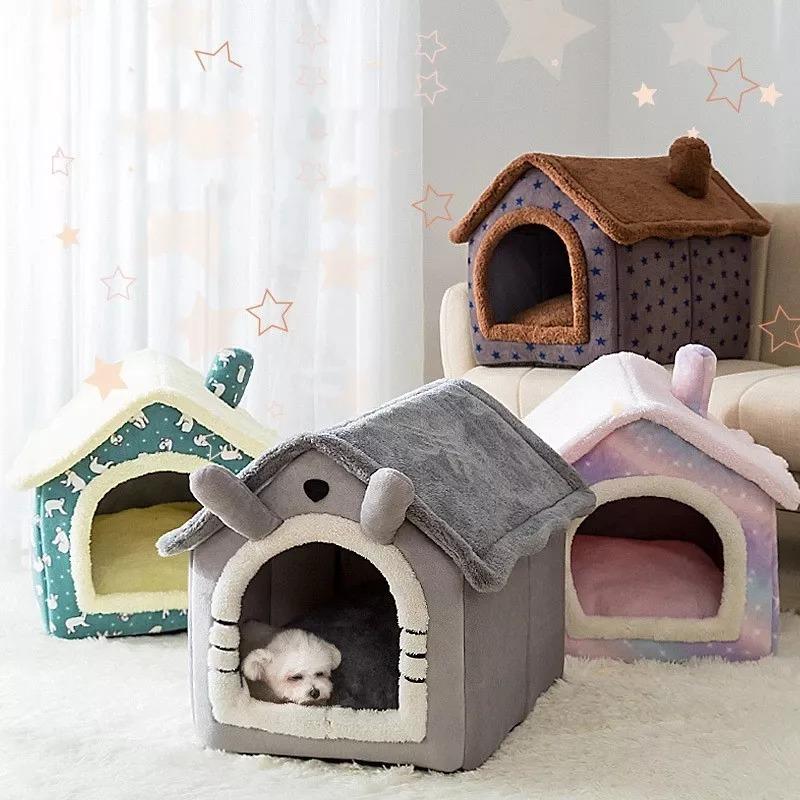 Foldable Cozy Pet Bed House