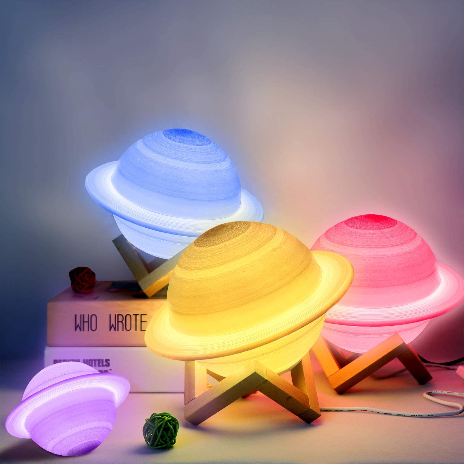 3D LED RGB Saturn Shape Lamp