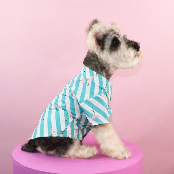 2022 NEW Fashion Summer Flamingo Pattern Breathable Pets Shirt - Image 2