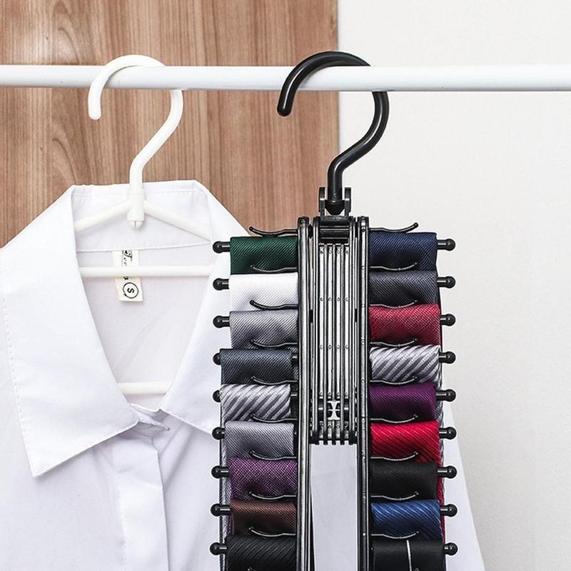 360° Rotating Cross Shaped Tie Hanger