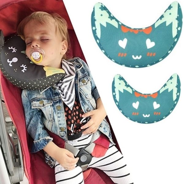 Kids Car Seat Belt Moon-Shaped Pillow - Image 3