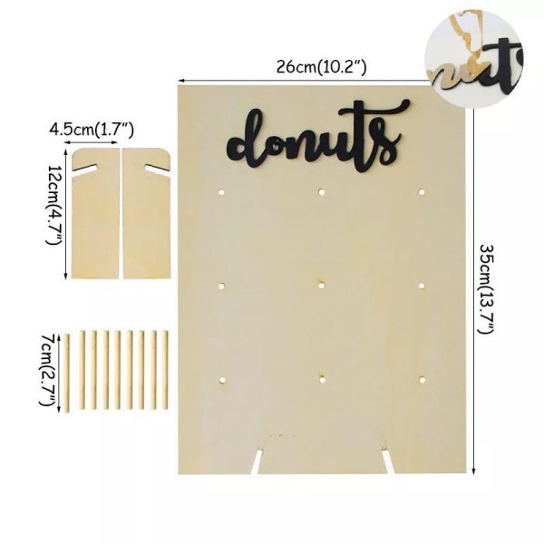 Wooden Donut Wall Stand - Image 2