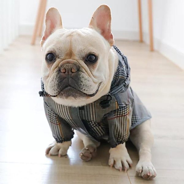 Camo Plaid French Bulldog Raincoat - Image 2