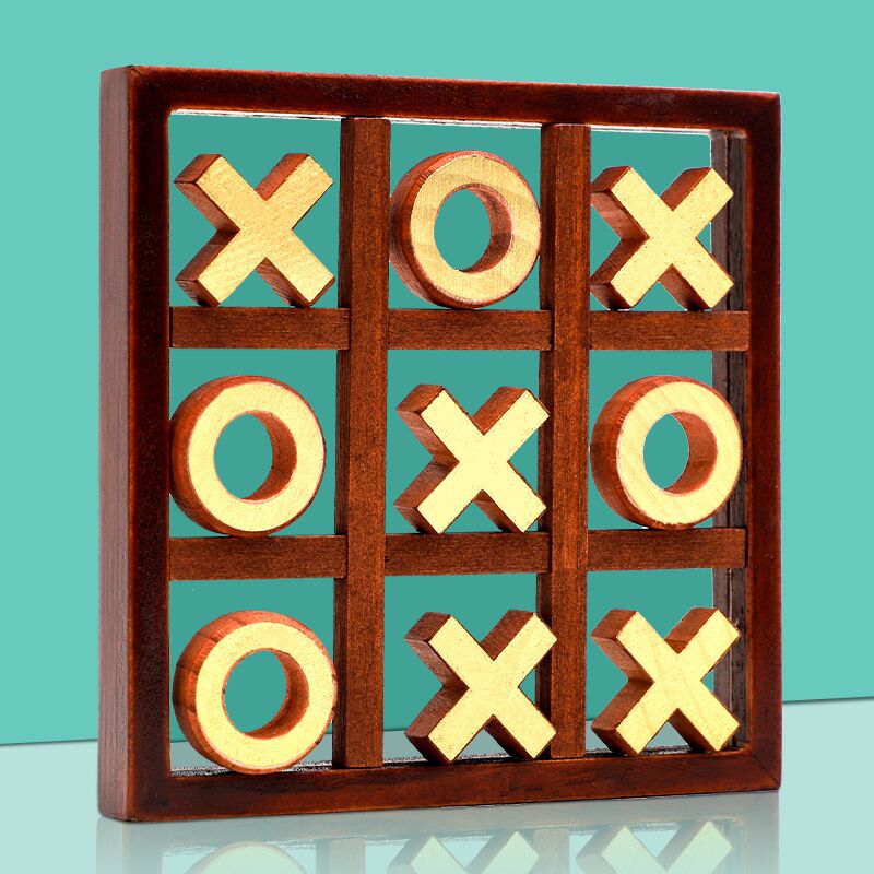 Tic Tac Toe Wooden Board Game