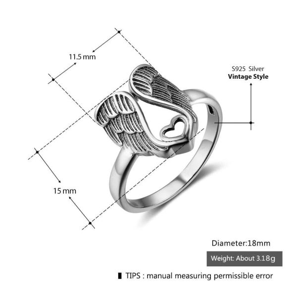 Angel Heart Sterling Silver Ring - Image 2