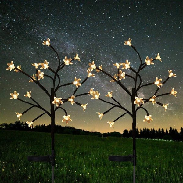 Solar-Powered LED Cherry Blossom Flower Tree Lamp - Image 3