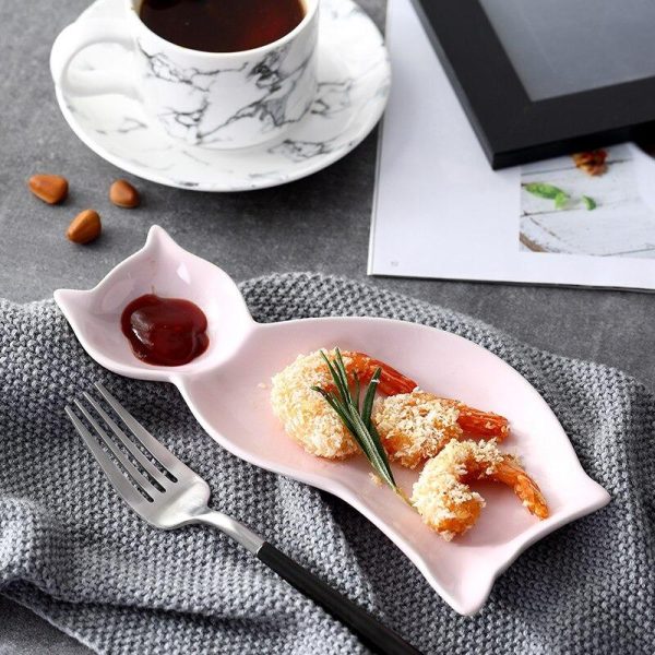 Creative Cartoon Cat Plate - Image 3
