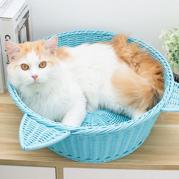 2022 NEW Handcrafted Rattan Cat Bed - Image 5